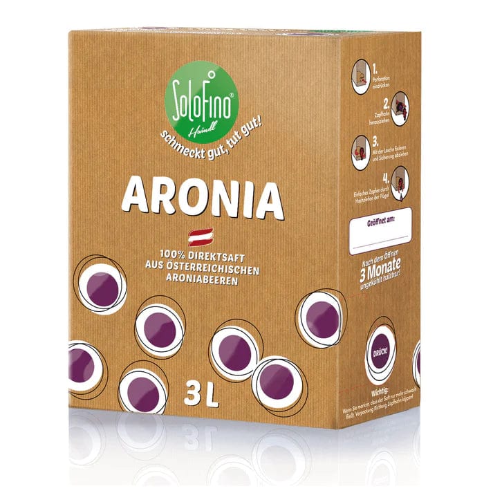 bio aronia 100% direktsaft aus dem marchfeld 3l box